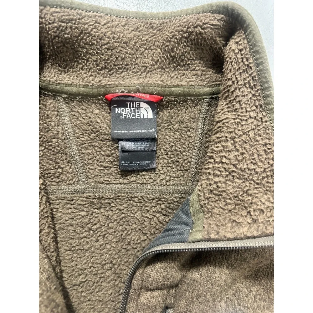 The North Face Mens Gordon Lyons Full Zip Fleece Jacket Brown Heather Large